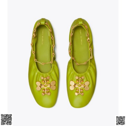 美國代購正品 Tory Burch BRUTALIST ANKLE 鏈條平底鞋