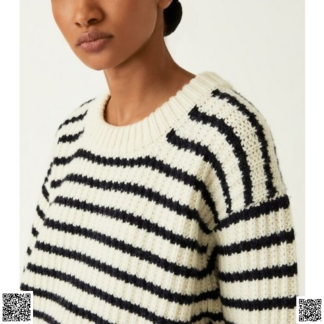 美國代購正品 Tory Burch 美利奴條紋毛衣