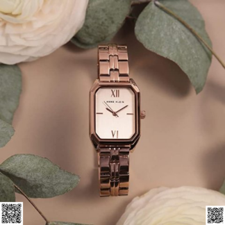 美國代購正品 Anne Klein 玫瑰金方錶