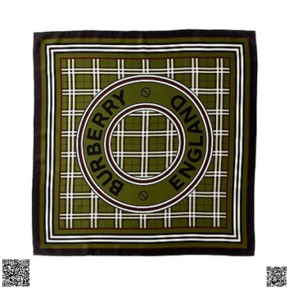 美國代購正品 Burberry 濛太奇印花真絲方巾