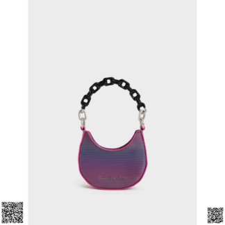 美國代購正品 Charles & Keith Peacock Koi 迷你單肩月牙包
