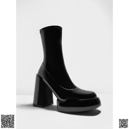美國代購正品 Charles & Keith 漆皮高跟厚底鞋 張靚穎同
