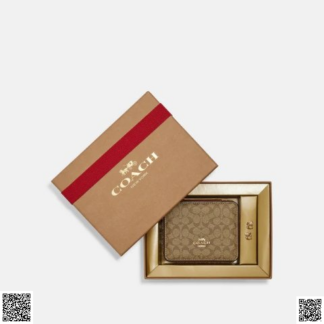 美國代購正品 Coach Boxed 手拿包+耳飾禮盒