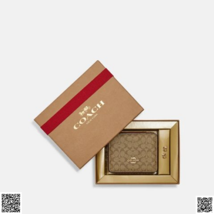 美國代購正品 Coach Boxed 手拿包+耳飾禮盒