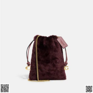 美國代購正品 Coach Drawstring 毛毛鏈條包