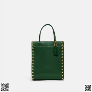 美國代購正品 Coach Mini Cashin 鉚釘托特包