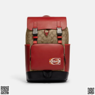 美國代購正品 Coach Track 拼色雙肩包