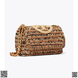 美國代購正品 Tory Burch FLEMING SOFT RAFFIA編織斜挎包