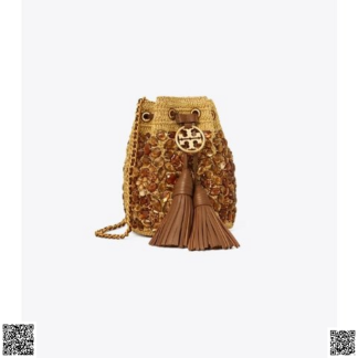 美國代購正品 Tory Burch Fleming 編織水桶包