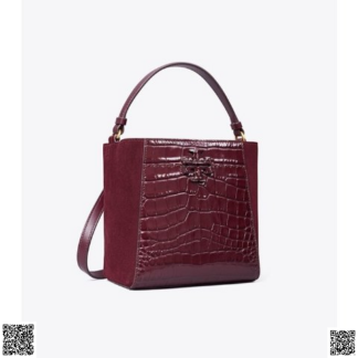 美國代購正品 Tory Burch SMALL MCGRAW 壓紋水桶包