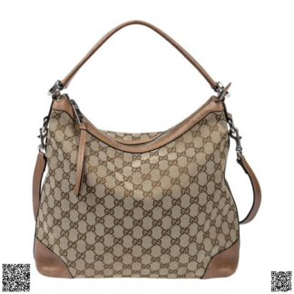 美國代購正品 Gucci Beige GG Canvas Miss 中古單肩包