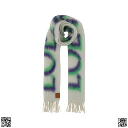 美國代購正品 Loewe Logo Intarsia 圍巾