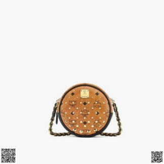 美國代購正品 MCM Orkestra鉚釘圓餅包