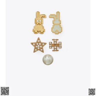 美國代購正品 Tory Burch 小兔耳釘套裝