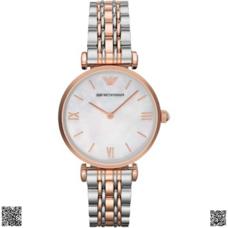 美國代購正品 Emporio Armani 貝母復古腕錶