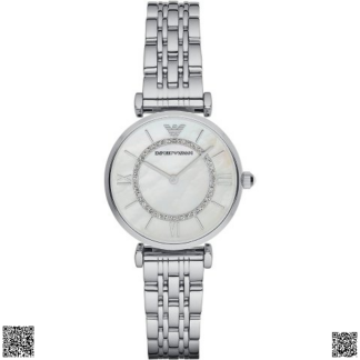 美國代購正品 Emporio Armani 貝母水晶腕錶