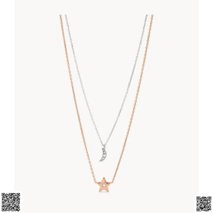 美國代購正品 Fossil 星月疊戴項鏈