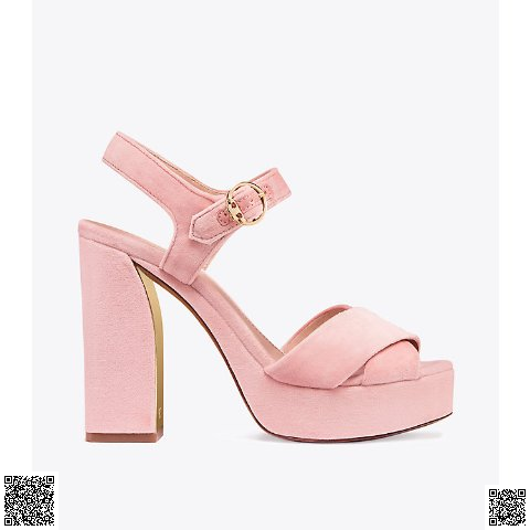 美國代購正品 Tory Burch Loretta Velvet Platform Sandal 芭比高