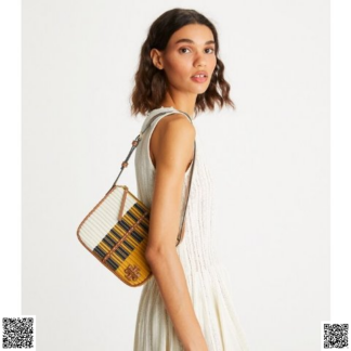 美國代購正品 Tory Burch MCGRAW WOVEN STRIPE 單肩包