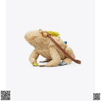 美國代購正品 Tory Burch RAFFIA TORY 草編青蛙斜挎包