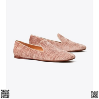 美國代購正品 Tory Burch VELVET SMOKING 絨麵樂福鞋
