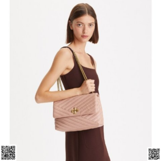 美國代購正品 Tory Burch 橡皮粉翻蓋包