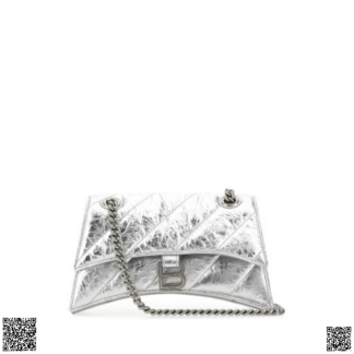 美國代購正品 Balenciaga Crush 小號鏈條包 銀色