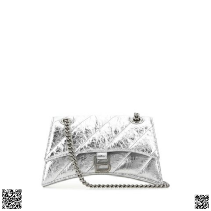 美國代購正品 Balenciaga Crush 小號鏈條包 銀色
