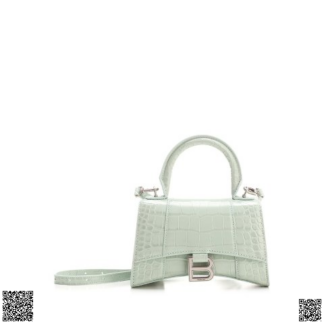 美國代購正品 Balenciaga Hourglass XS 薄荷綠壓紋沙漏包