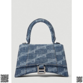 美國代購正品 Balenciaga Hourglass 牛仔小號沙漏包
