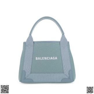 美國代購正品 Balenciaga Navy Cabas XS 帆布托特包
