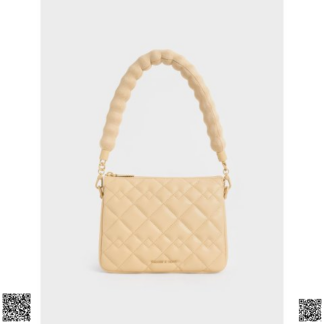 美國代購正品 Charles & Keith Beige Lana 菱格包