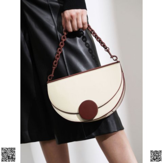 美國代購正品 Charles & Keith Cream Two-Tone 新月包