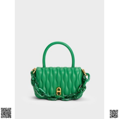 美國代購正品 Charles & Keith Green Iva Boxy 手提包