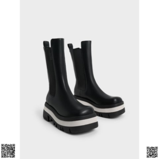 美國代購正品 Charles & Keith 厚底切爾西靴