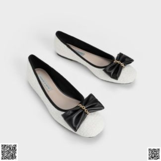 美國代購正品 Charles & Keith 小香風蝴蝶結芭蕾鞋