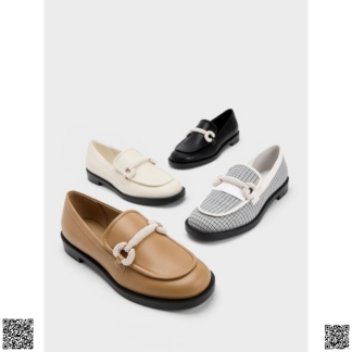 美國代購正品 Charles & Keith 格紋樂福鞋