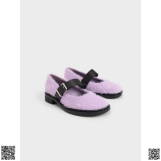 美國代購正品 Charles & Keith 毛毛瑪麗珍鞋