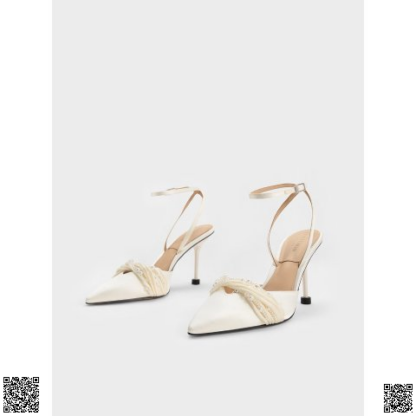 美國代購正品 Charles & Keith 珠鏈高跟鞋