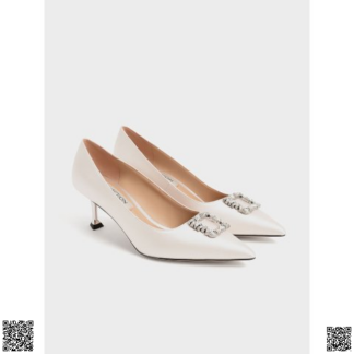 美國代購正品 Charles & Keith 鑽扣高跟鞋
