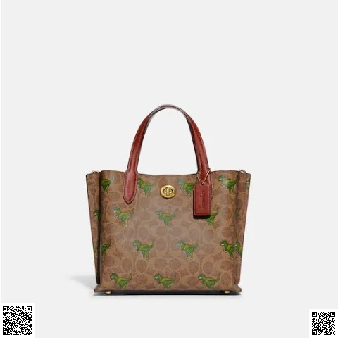 美國代購正品 Coach Willow Tote 24 恐龍小托特包