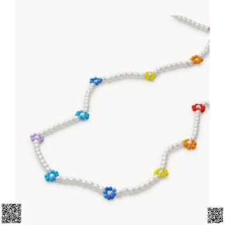 美國代購正品 Fossil 小花串珠項鏈