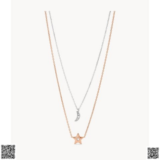 美國代購正品 Fossil 星月疊戴項鏈