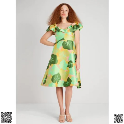 美國代購正品 Kate Spade Cucumber Floral印花A字裙