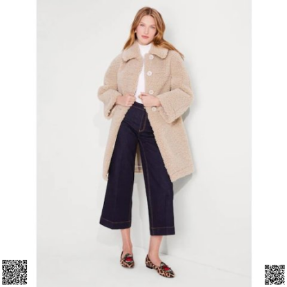 美國代購正品 Kate Spade Faux Shearling 泰迪大衣