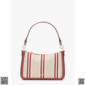 美國代購正品 Kate Spade Hudson Striped 帆布單肩包