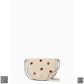 美國代購正品 Kate Spade Luna Crescent 草編馬鞍包