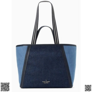 美國代購正品 Kate Spade Rosie 牛仔拼色托特包