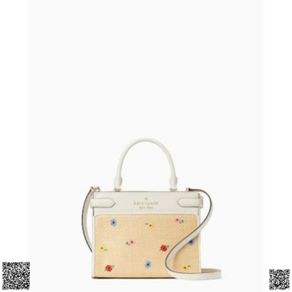 美國代購正品 Kate Spade Staci Straw 小號花朵手提包