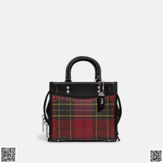 美國代購正品 Coach Rogue 20 格紋斜挎包